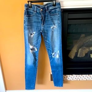 American Eagle ripped skinny jeans